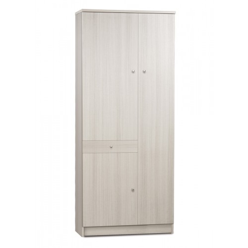 Armadio 180 3 Ante con Cassetto 6 Ripiani Mobile Porta Scope Scarpiera da Bagno