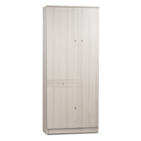 Armadio 180 3 Ante con Cassetto 6 Ripiani Mobile Porta Scope Scarpiera da Bagno