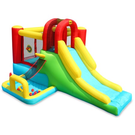 Castello Gonfiabile Scivolo per Bambini Gioco Vasca Palline Giardino Saltarello