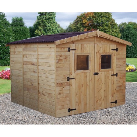 Casetta 2.4x2.4 in Legno Pannelli 16 mm da Giardino Esterno per Attrezzi Rimessa