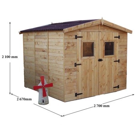 Casetta 2.4x2.4 in Legno Pannelli 16 mm da Giardino Esterno per Attrezzi Rimessa