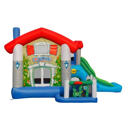 Castello Gonfiabile Scivolo per Bambini Big House Gioco Vasca Palline Saltarello
