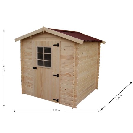Casetta 2x2 in Legno 28 mm da Giardino Esterno per Attrezzi Blockhouse Rimessa