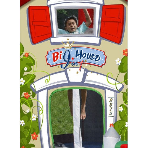 Castello Gonfiabile Scivolo per Bambini Big House Gioco Vasca Palline Saltarello