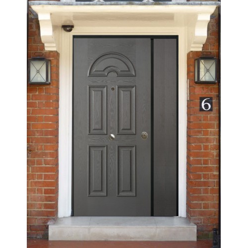 Porta Blindata Grigio Doppia Anta Per Ingresso Esterno Portone Blindato Classe 3