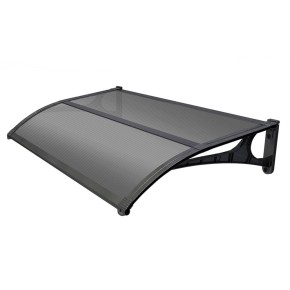 Tettoia Copertura 135x100 Modulare Pensilina ABS Policarbonato Alveolare Grigio