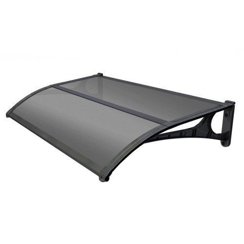Tettoia Copertura 135x100 Modulare Pensilina ABS Policarbonato Alveolare Grigio