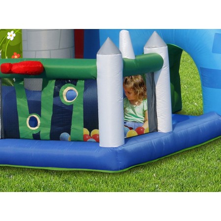 Castello Gonfiabile Scivolo per Bambini Big House Gioco Vasca Palline Saltarello