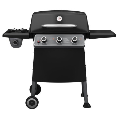 Barbecue a Gas 3 Bruciatori in Acciaio Fornello Laterale 2 Griglie Coperchio BBQ