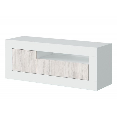 Mobile Porta TV 140 Moderno Bianco Basso Shabby Soggiorno Design Camera in Legno