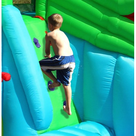 Giochi Gonfiabile Acquatico Bambini Coccodrillo Scivolo Canestro Spruzzi Acqua
