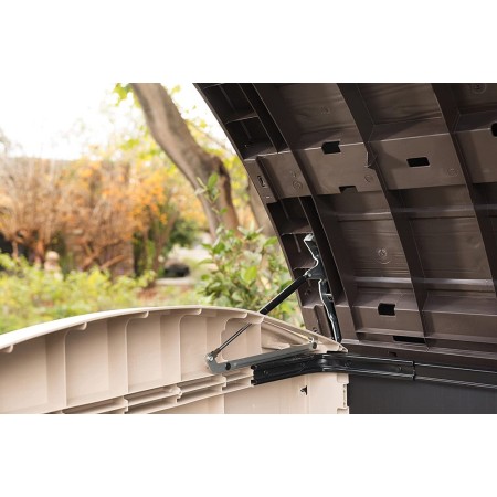 Keter Box da Giardino per Esterno Beige Armadio Resina Pavimento Grande Compatto