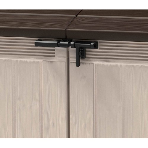 Keter Box da Giardino per Esterno Beige Armadio Resina Pavimento Grande Compatto