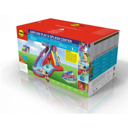 Scivolo Gonfiabile Castello Acquatico Gigante Squalo Vasca Palline Giochi Acqua