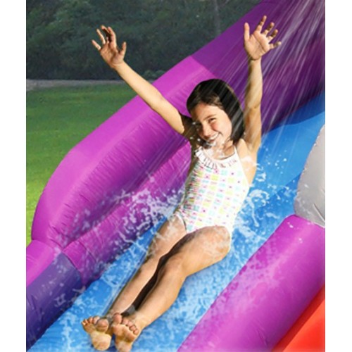 Scivolo Gonfiabile Castello Acquatico Gigante Squalo Vasca Palline Giochi Acqua