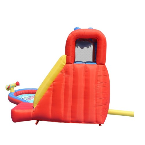 Scivolo Gonfiabile Castello Acquatico Gigante Squalo Vasca Palline Giochi Acqua