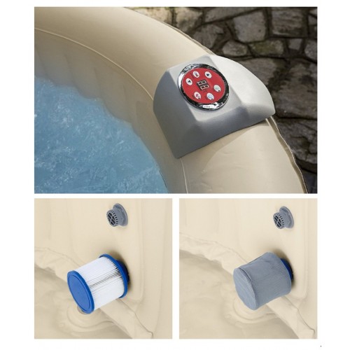 Vasca Idromassaggio Gonfiabile 6 Posti Riscaldata Piscina Spa Pompa da Esterno