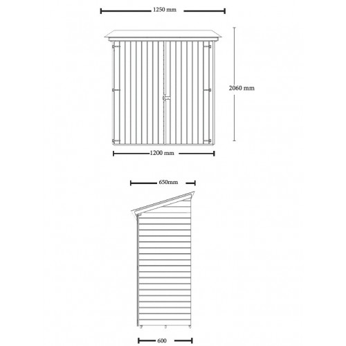 Casetta Armadio 120x60 Legno per Attrezzi Giardino Addossata Ripiani Ripostiglio