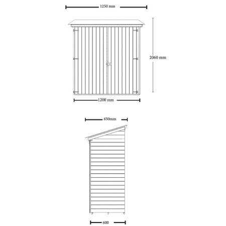 Casetta Armadio 120x60 Legno per Attrezzi Giardino Addossata Ripiani Ripostiglio
