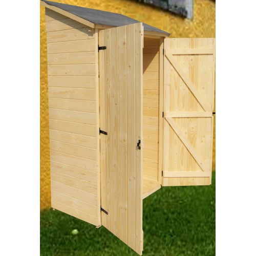 Casetta Armadio 120x60 Legno per Attrezzi Giardino Addossata Ripiani Ripostiglio