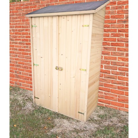 Casetta Armadio 120x60 Legno per Attrezzi Giardino Addossata Ripiani Ripostiglio