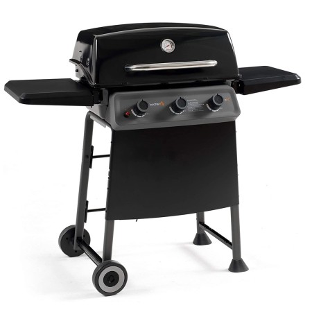 Barbecue a Gas 3 Bruciatori in Acciaio Inox Sistema Australiano Coperchio BBQ