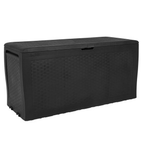 Keter Baule Cassapanca Contenitore con Seduta Effetto Rattan in Resina Giardino