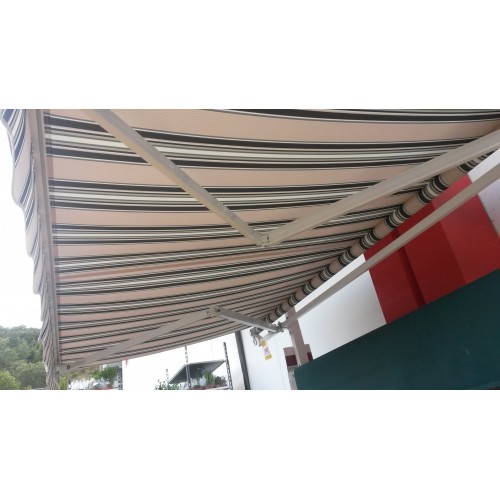 Tenda da Sole a Bracci Retrattili 250x200 Marrone con Rullo da Esterno Balcone