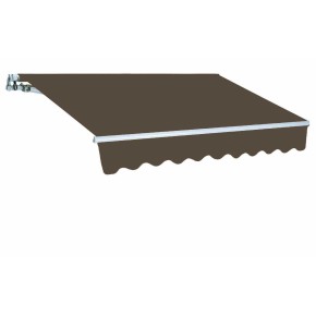 Tenda da Sole a Bracci Retrattili 250x200 Marrone con Rullo da Esterno Balcone