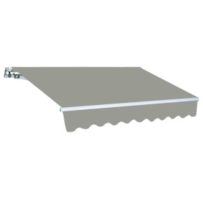 Tenda da Sole a Bracci Retrattili 250x200 Grigio con Rullo da Esterno Parasole