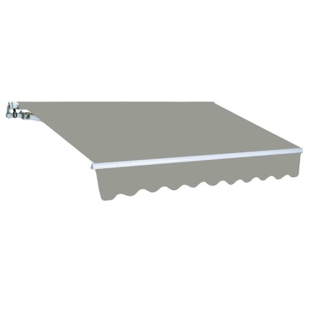 Tenda da Sole a Bracci Retrattili 250x200 Grigio con Rullo da Esterno Parasole
