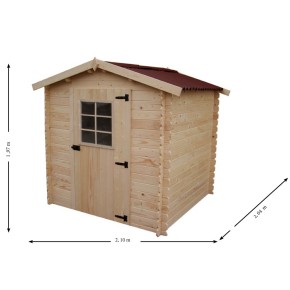 Casetta 2x2 in Legno 20 mm da Giardino Esterno per Attrezzi Blockhouse Rimessa 2