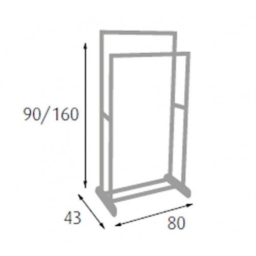 Carrello Stender Appendiabiti Porta Abiti con Ruote Economico Stand Attaccapanni