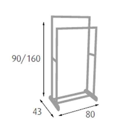 Carrello Stender Appendiabiti Porta Abiti con Ruote Economico Stand Attaccapanni