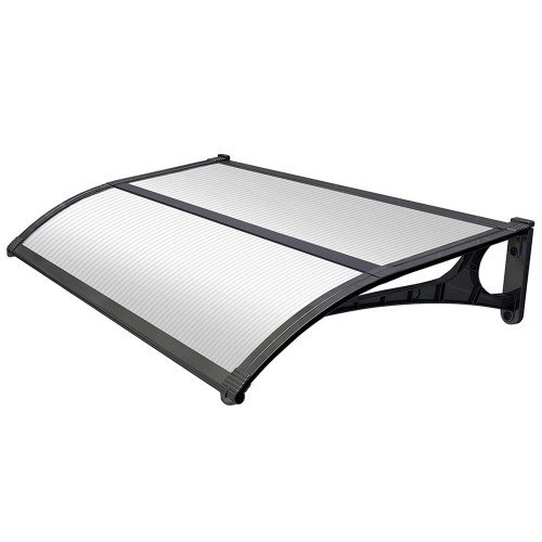 Pensilina Tettoia 135x100 Modulare ABS Copertura Policarbonato Alveolare Bianco