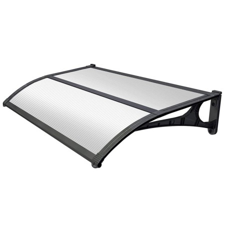 Pensilina Tettoia 135x100 Modulare ABS Copertura Policarbonato Alveolare Bianco