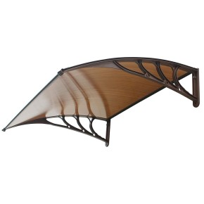 Tettoia Copertura 150x100 Modulare Pensilina in ABS Policarbonato Alveolare Fume