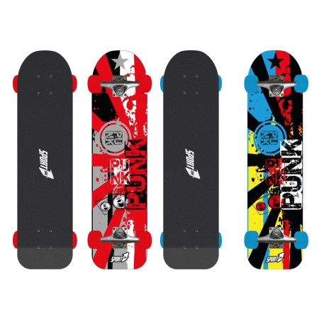 Tavola da Skateboard Nero 76 cm Max 100kg Bambino Adulto in Legno Skate Completo