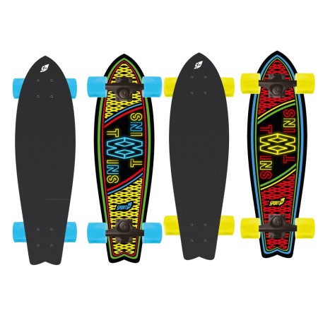 Tavola Piatta da Skateboard 70 Ruote 58 cm 100 kg Skate Completo Ragazzi Adulti