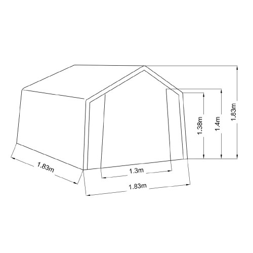 Capanno Gazebo 180x180 Rimessa Attrezzi Giardino Arredo Impermeabile Capannone