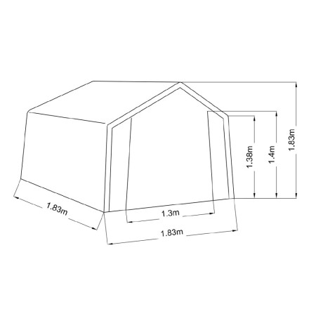 Capanno Gazebo 180x180 Rimessa Attrezzi Giardino Arredo Impermeabile Capannone