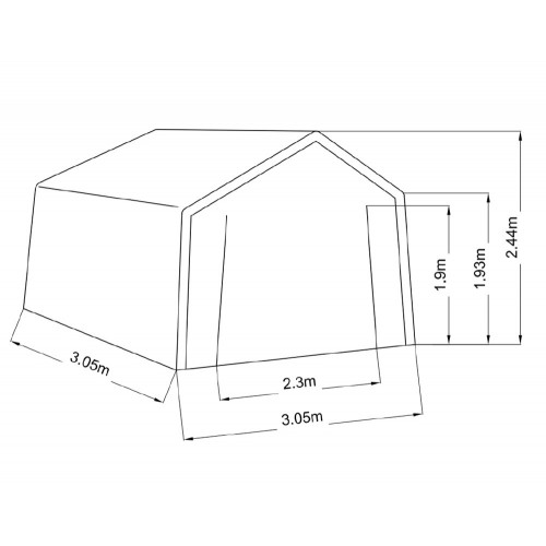 Capanno Gazebo 3x3 Rimessa per Attrezzi Giardino Arredo Impermeabile Capannone