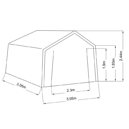 Capanno Gazebo 3x3 Rimessa per Attrezzi Giardino Arredo Impermeabile Capannone
