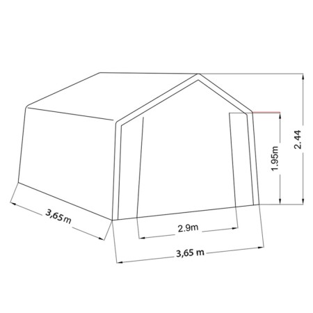 Capanno Gazebo PVC Rimessa per Attrezzi Giardino Arredo Impermeabile Capannone
