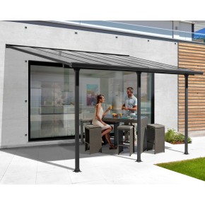 Pergola Addossata 4x3 in Alluminio Gazebo da Giardino Terrazzo Pergolato Carport 2