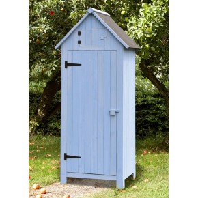 Casetta Armadio in Legno Azzurro Ripiani Mobile Ripostiglio da Giardino Attrezzi | BricoShop24 2