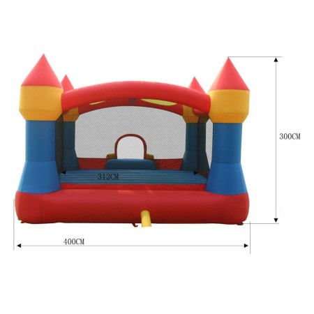 Castello Gonfiabile Gigante Scivolo Gioco Bambini Tappeto Saltarello Medioevo