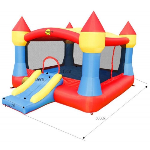 Castello Gonfiabile Gigante Scivolo Gioco Bambini Tappeto Saltarello Medioevo