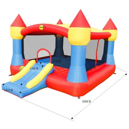 Castello Gonfiabile Gigante Scivolo Gioco Bambini Tappeto Saltarello Medioevo