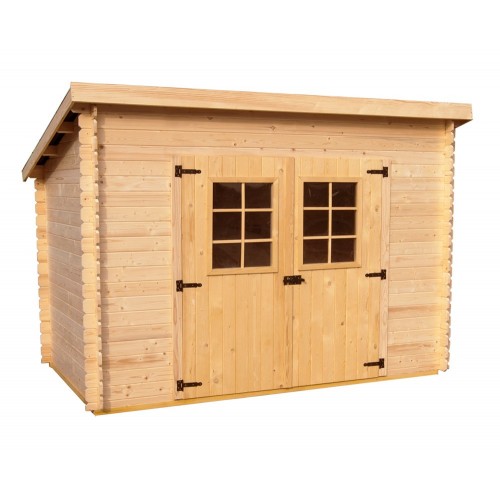 Casetta in Legno 3x1.85 Spessore 20 mm Block House da Giardino Attrezzi Rimessa